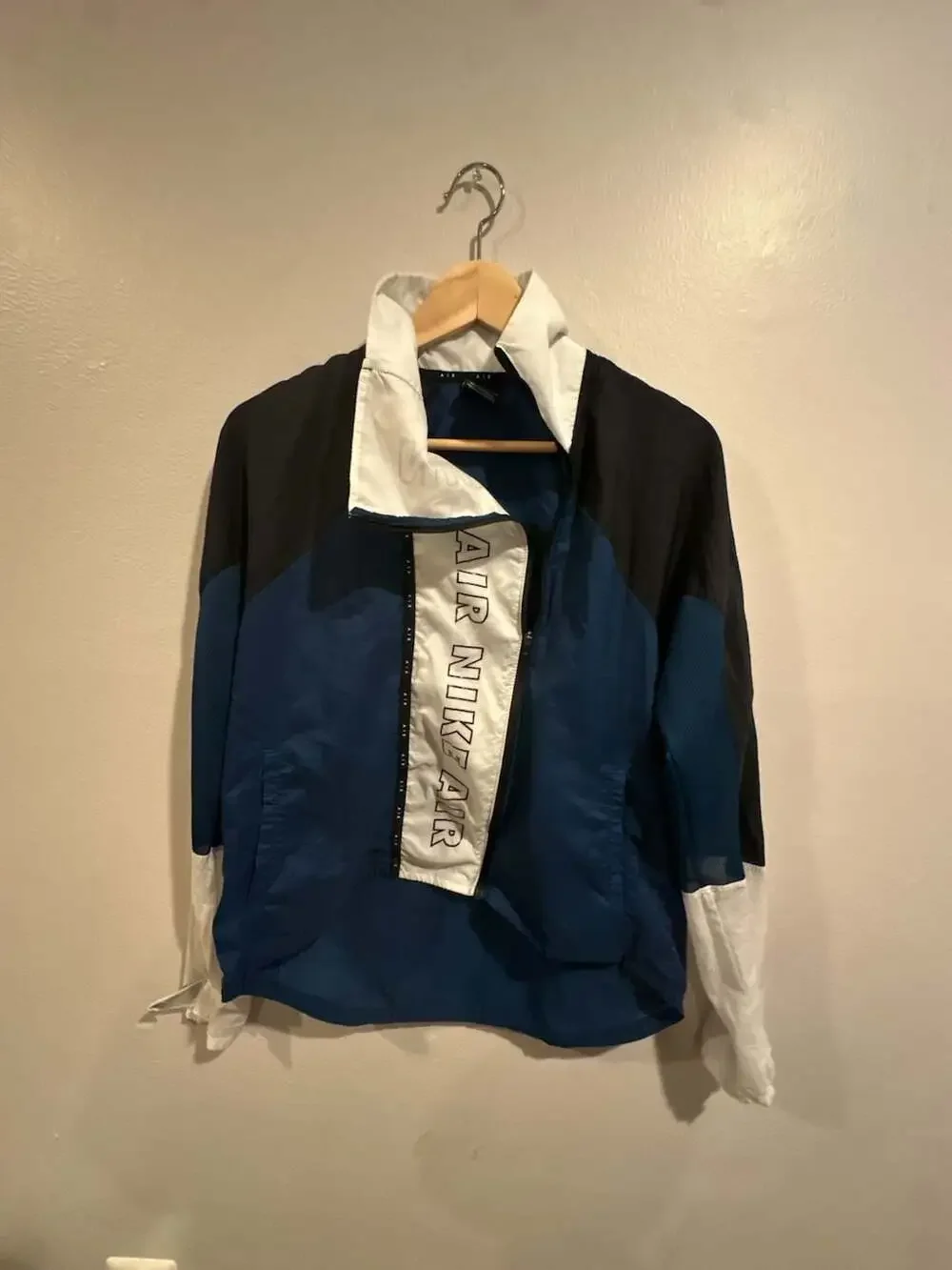 Nike Air Running Jacket Size S Blue Black White